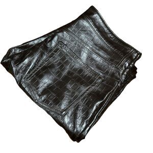 Gap Cheeky Straight High Rise Brown Faux Leather Pants Women’s 31 12L‎ (32x30)